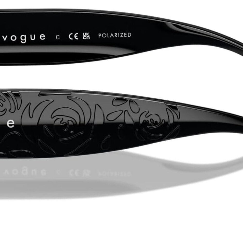 Women's Black Rectangular Sunglasses Polarized Fu… - image 3